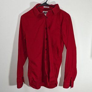 1MX Express Red Button Down